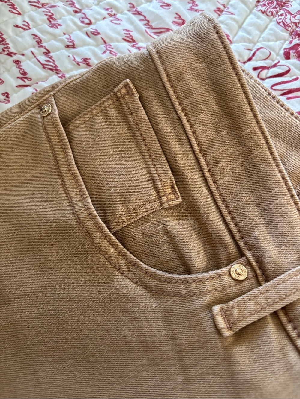 Chico's Girlfriend Slim-Leg Ankle Jeans in Camel Brown SZ 20 (Chico’s 4R) - Picture 5 of 8